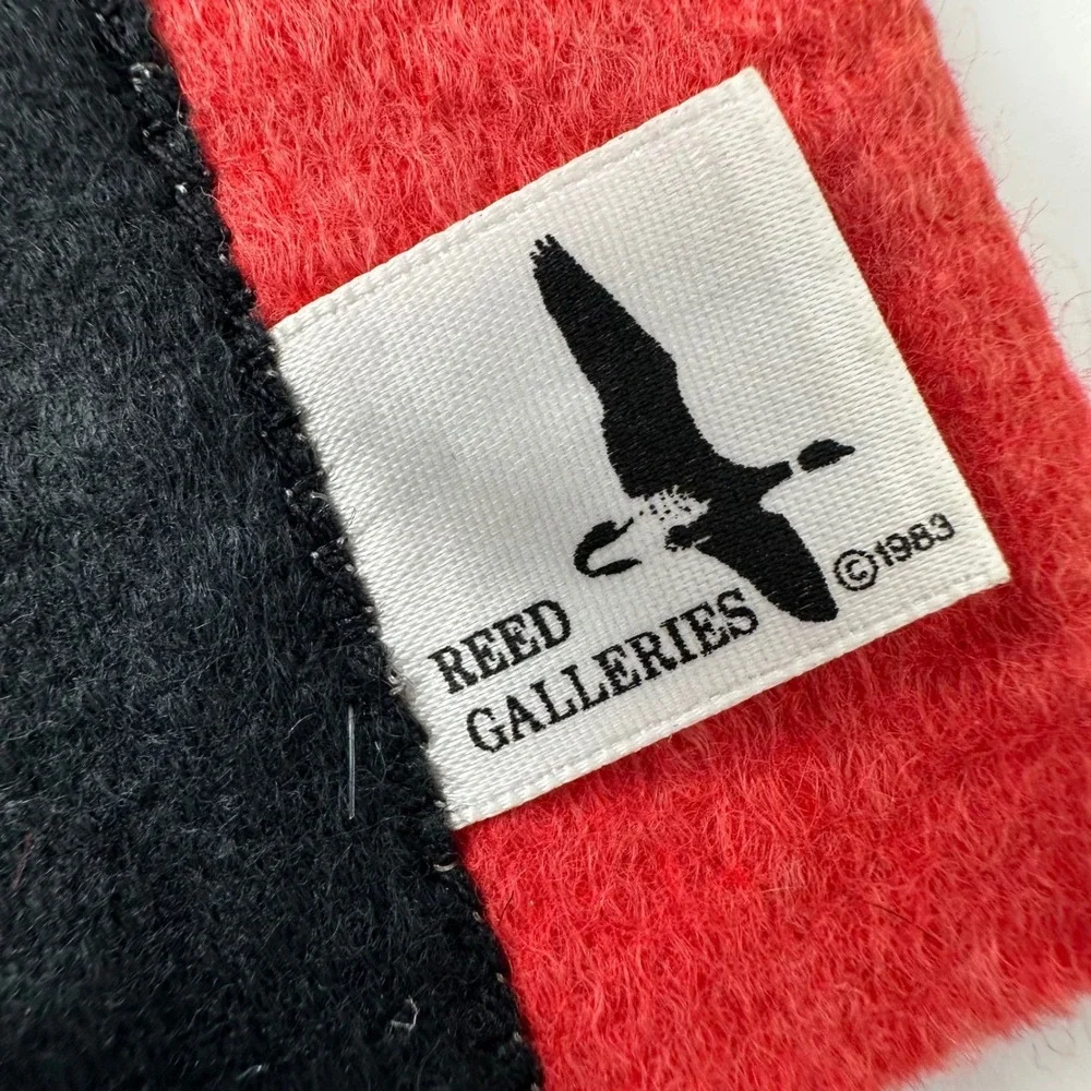 Vtg 1983 Reed Galleries Felt Alphabet Animal Pocket Wall Hanging Rainbow Teacher